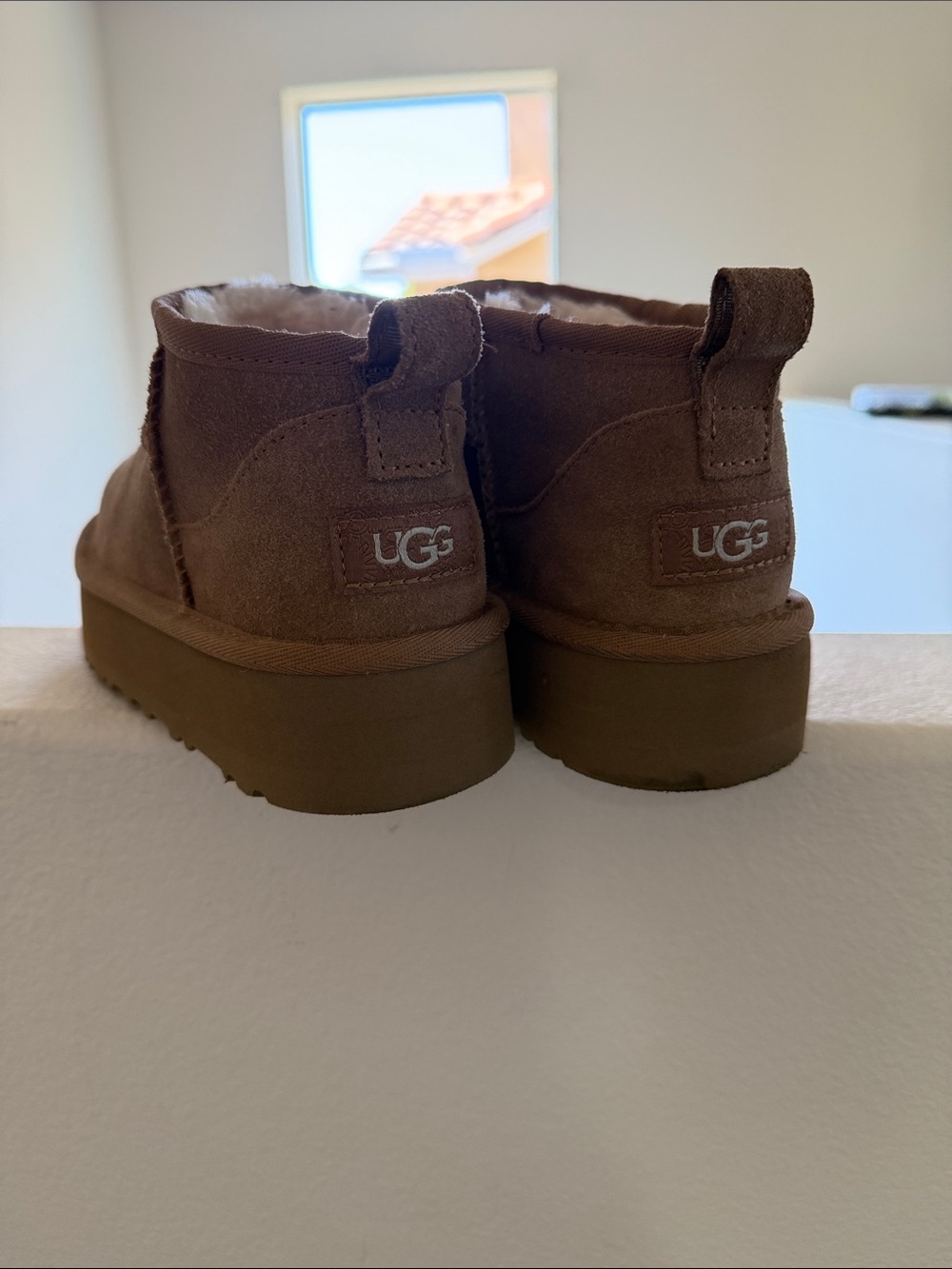 UGG Kids Chestnut Suede Slip-On Booties